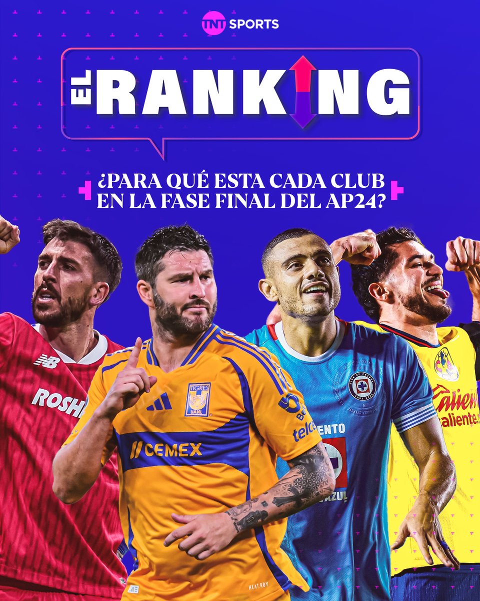 tntsportsmex's tweet photo. ¿Para qué está cada club en la Fase Final del Apertura 2024 🤔
En esta edición de #ElRanking, @MajolaB, @RICARDOMURGUIA y @PepedelBosque evalúanlos alcances de los 10 equipos que buscarán el título de la Liga MX. 🇲🇽🏆
📲 https://t.co/aMqgif3YBN https://t.co/UcVEHMlHMQ