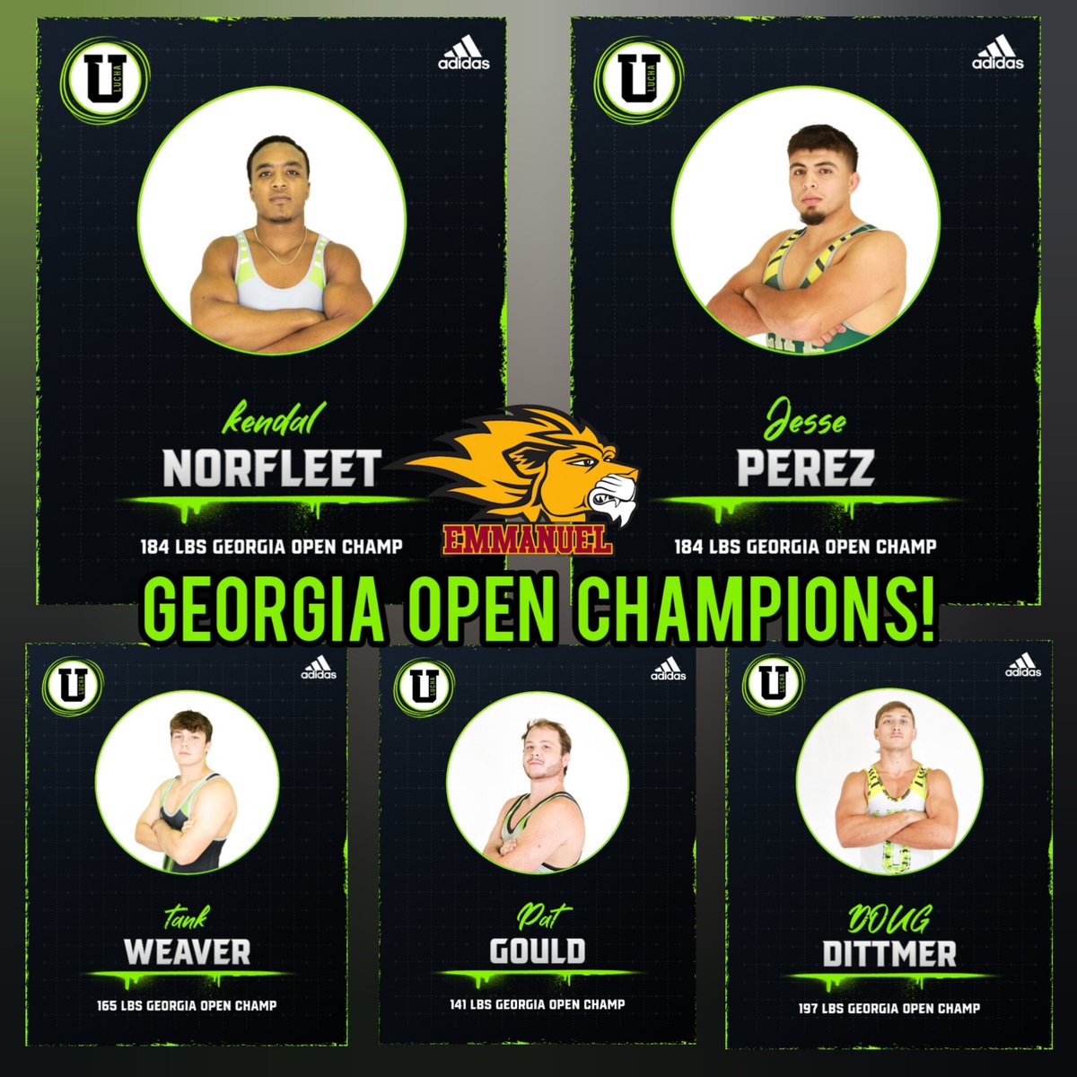 Our Running Eagles performed well at the Georgia Open this past weekend! Congrats to our champions and placers. 

Next up: Dual vs. TMU on 11/20 and the Lucha Open on 11/23! 

#LUCHA 🦅