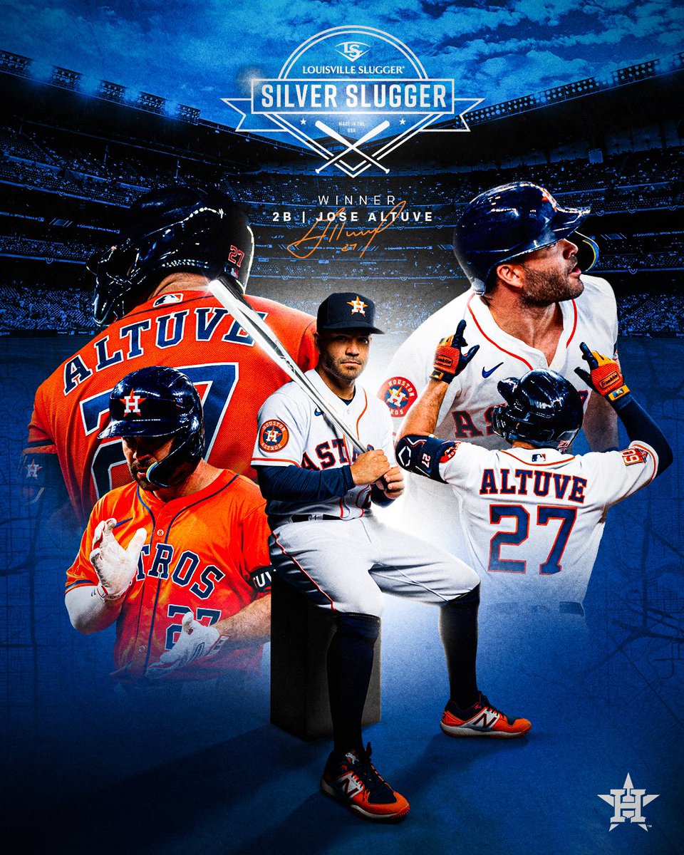 Houston Astros (@astros) on Twitter photo GOAT energy.
Jose Altuve is a 7x Silver Slugger Award winner!
<a href="/sluggernation/">Louisville Slugger</a> x #SilverSluggerAward GOAT energy.
Jose Altuve is a 7x Silver Slugger Award winner!
<a href="/sluggernation/">Louisville Slugger</a> x #SilverSluggerAward