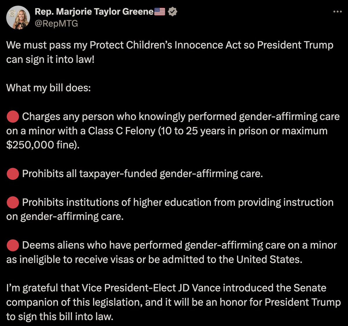 It begins. The fascist monsters are going to commit legal genocide on #trans youth and criminalize their caregivers first, then come for the rest of us.

Then, the rest of the #LGBTQ+ community. That's right, cis queer folks, the leopards will eat your faces, too.