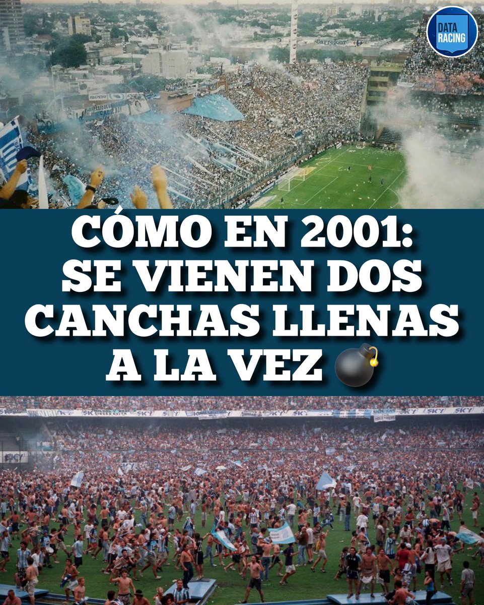 SE VIENEN 2 CANCHAS LLENAS EL MISMO DÍA, OTRA VEZ 💣💣

👉🏻 Confirma <a href="/Sacostaracing/">Chino Acosta 🗣️🎙️</a> que el 23/11 habrá PANTALLAS GIGANTES en el Cilindro. 

✅ NO se utilizará el césped y se colocarán pantallas visibles desde los cuatro lados del Estadio. 

🩵 A las tribunas podrían ir socios y
