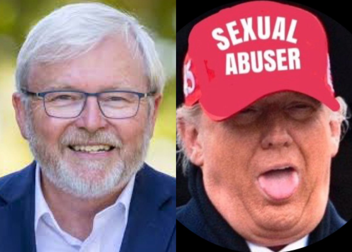 JayJay91341991's tweet photo. Kevin Rudd can say what the fuck he wants! Just like that orange bloated, convicted felon-rapist always does! #freespeech https://t.co/VKFhFFtkbK