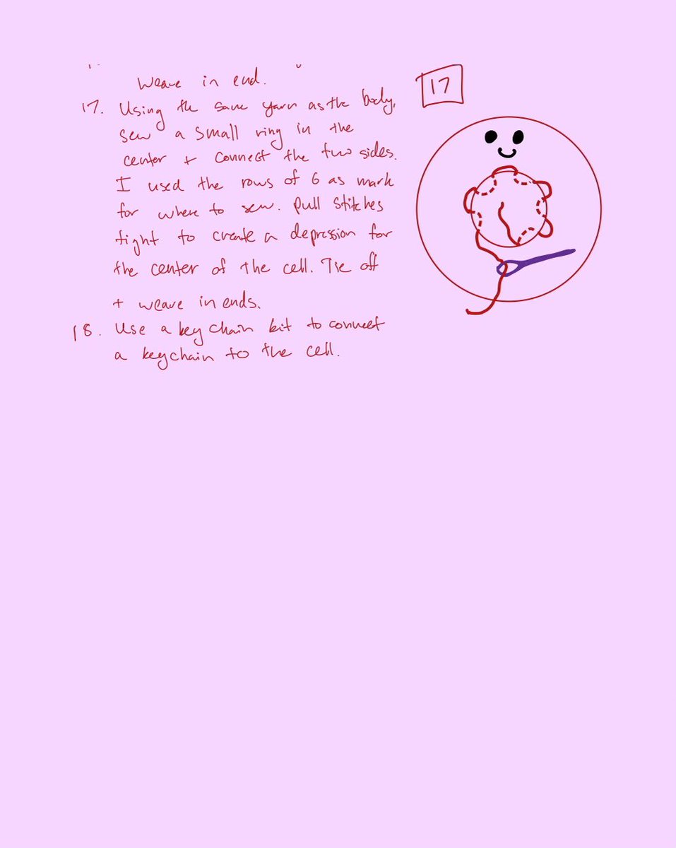 Claresh99's tweet image. My first self-patterned crochet pathology key chain! Pattern included in pictures. #Pathart #crochet