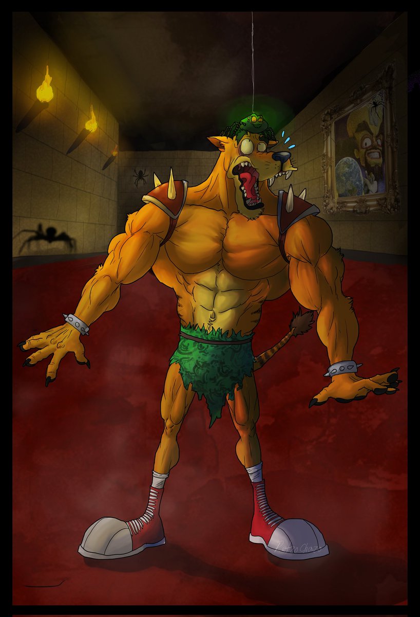 Retro_Charo's tweet photo. Fraidy cat 🫣
#tinytiger #crashbandicoot  #fanart #crashbandicootfanart #art #videogame #Activision  #GamingArt #digitalart #FunnyArt #CharacterArt #CartoonArt  #Arachnophobia #ArtistOnTwitter #cartoonist #neocortex #crashteamracing https://t.co/IDEpv4Tk01