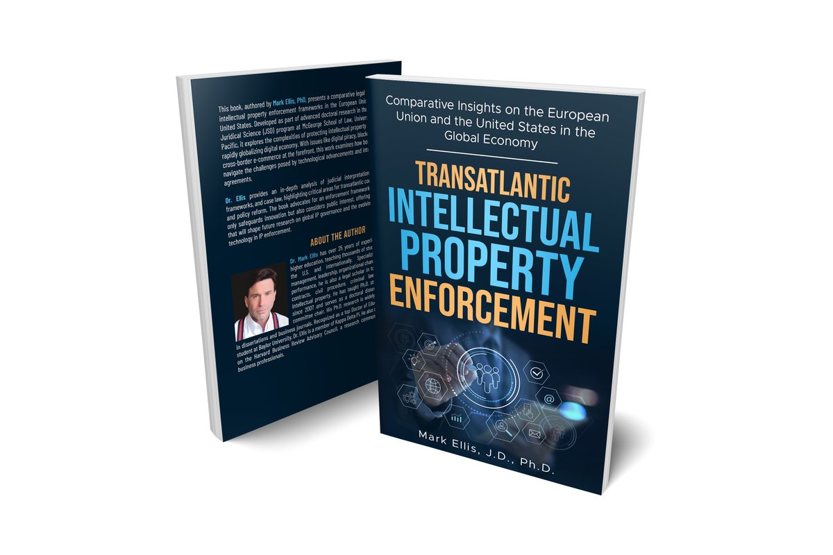EllisLawLLC's tweet photo. This book examines the complexities of IP frameworks in the European Union and the U.S. Dr. Mark Ellis analyzes key issues like digital piracy, blockchain, and cross-border e-commerce, advocating for policies that balance innovation with public interest. 
ISBN 13979-8-341-81896-5 https://t.co/ndJXuP2s98