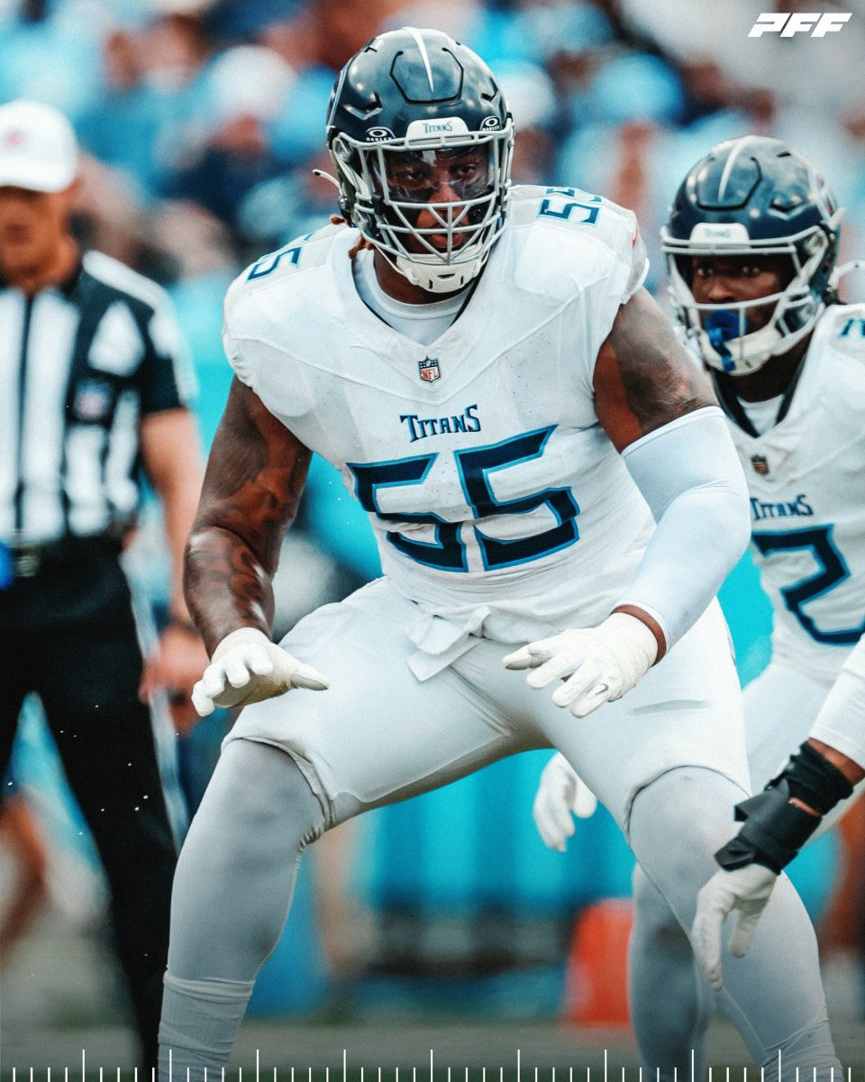 JC Latham among OTs in Week 10:

🔷 87.2 pass-blocking grade (2nd)
🔷 33 pass-blocking snaps
🔷 1 pressure allowed