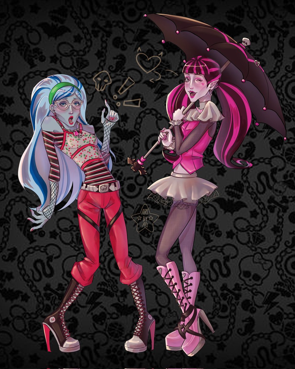 _artbyao_'s tweet photo. my fave ghouls 🤭
☆
#monsterhigh #draculaura #ghoulia https://t.co/TrKYjgL6VW