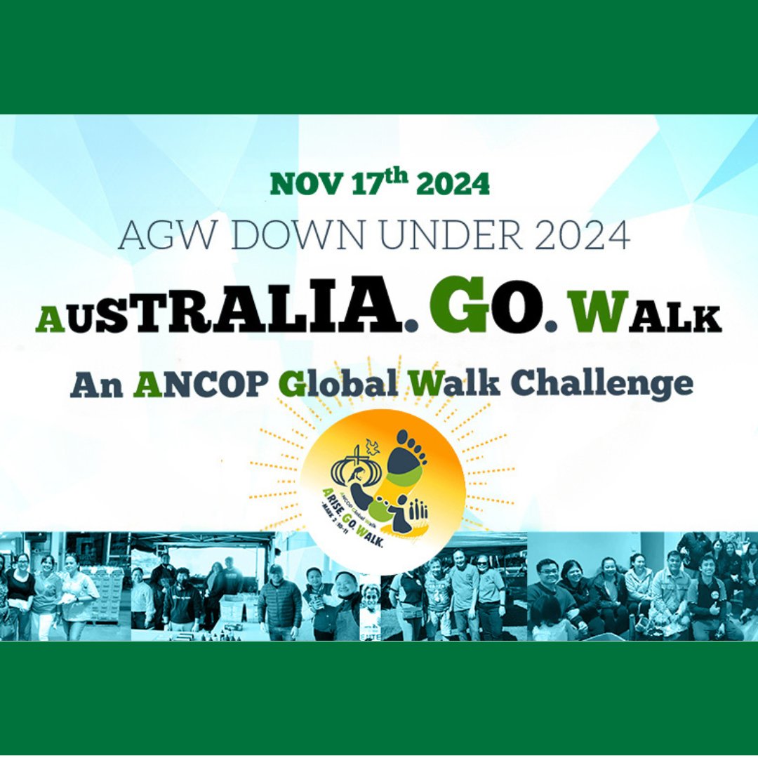 GoFundraise's tweet image. 👟 This Sunday, November 17, CFC ANCOP Australia will bring Australians together to support their mission of empowering families in need through education sponsorship and community development through the “AGW Downunder- Australia. Go. Walk.” challenge.
agwdownunder.gofundraise.com.au