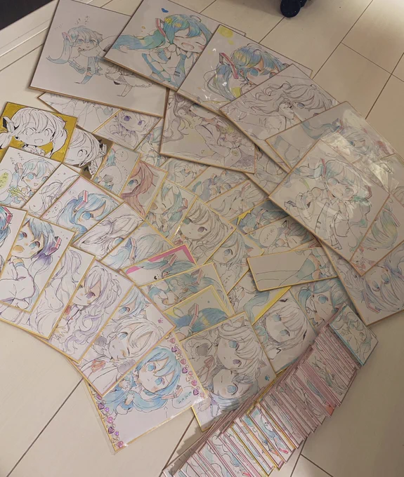 色紙100枚の目標を達成しました 
