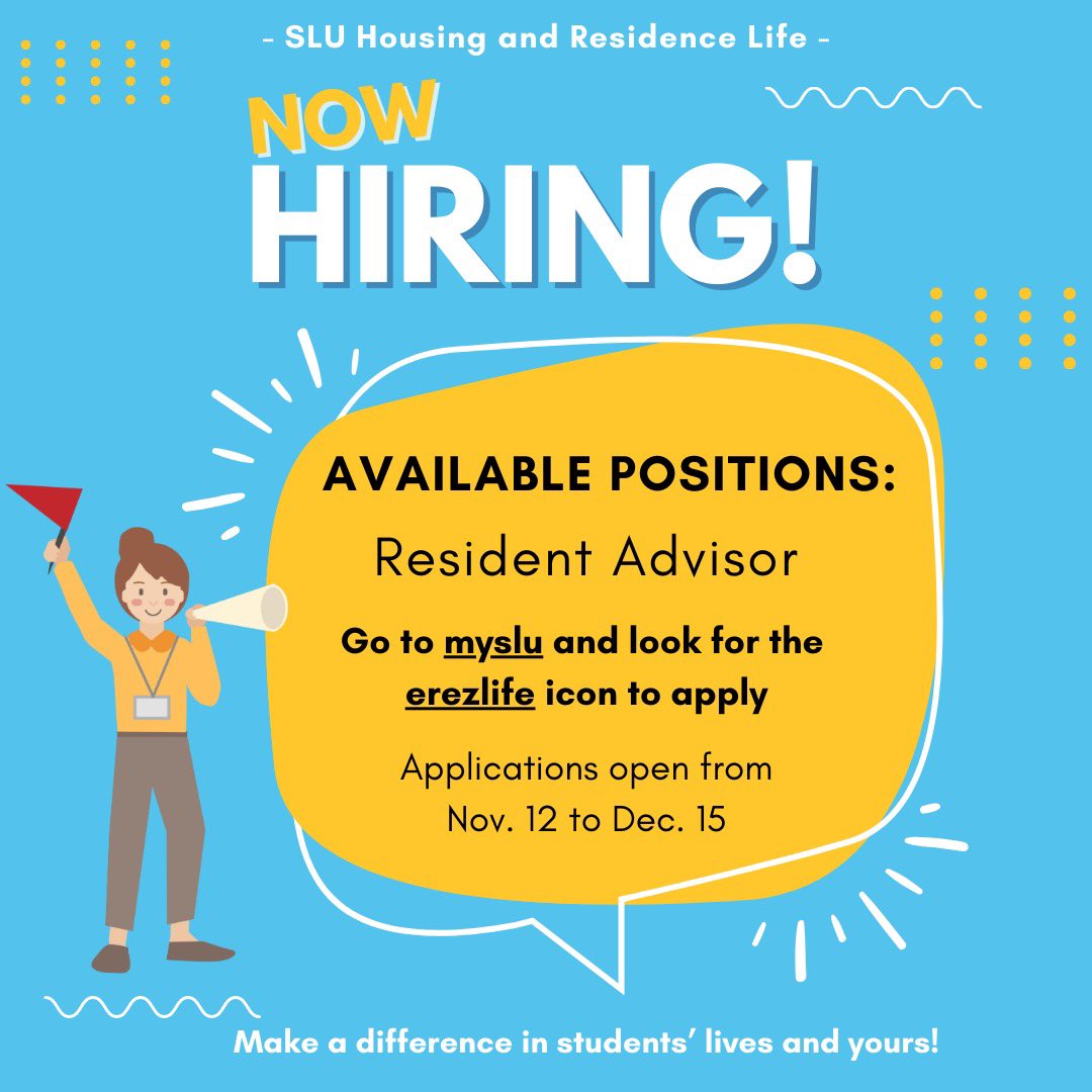 Become a part of the HRL team and make a difference in students’ lives!