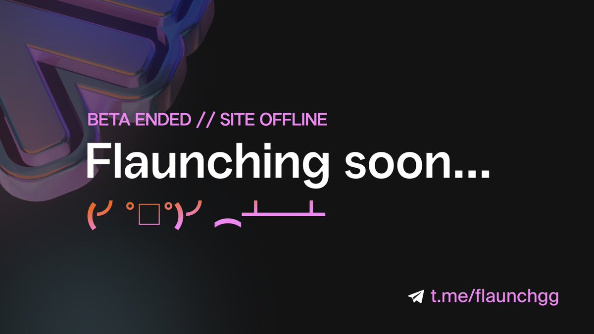 ⚡️ BETA ENDED // SITE OFFLINE 🚨

The Flaunch Public Beta Test has ended.

Thank you for participating and providing feedback. We'll be sharing more information on all new features and upgrades in the coming days 🔥

We're Flaunching soon...so keep our notifications on! 🔔