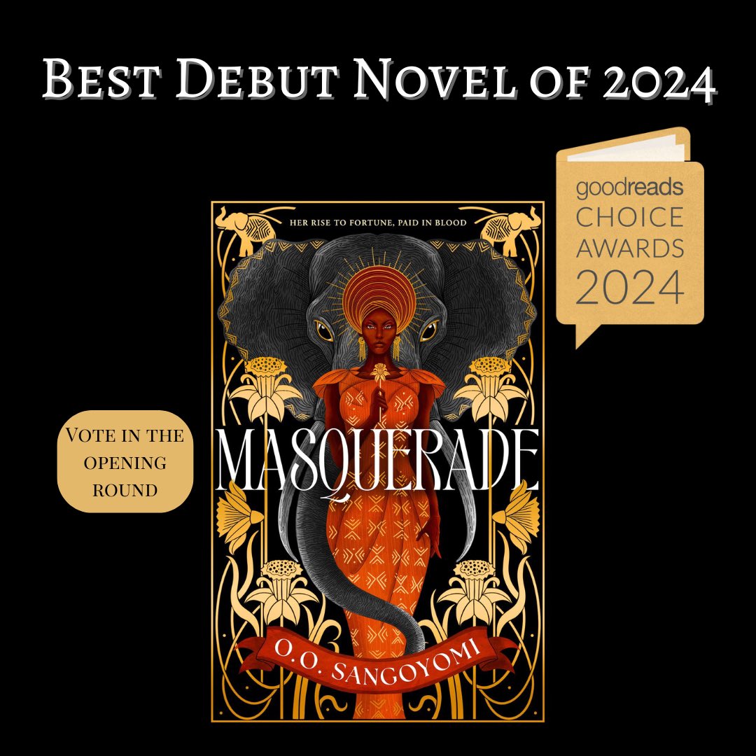 MASQUERADE was nominated for Best Debut Novel in the @Goodreads Choice Awards! if you enjoyed my Medieval West African retelling, you can vote for it now

goodreads.com/choiceawards/r…