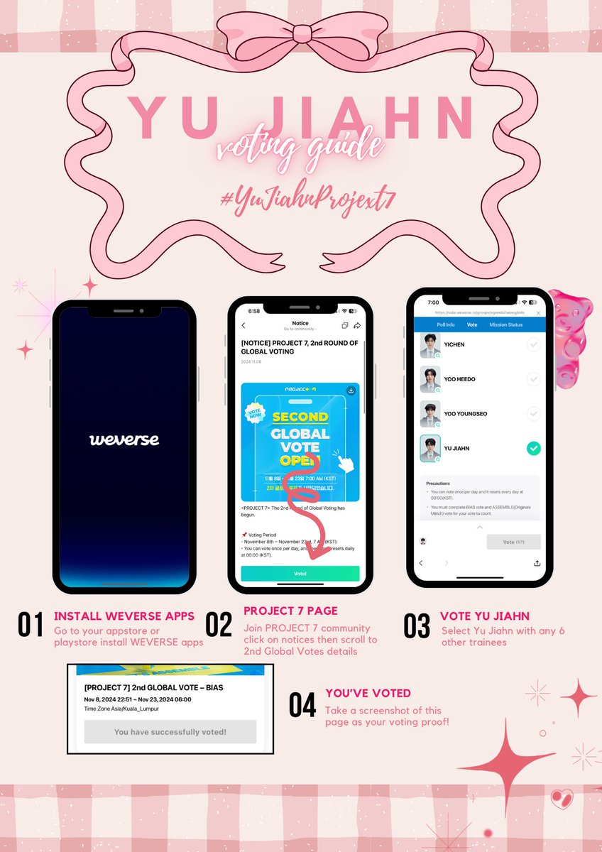 global_ivan's tweet photo. tutorial how to vote Yu Jiahn https://t.co/XvJ9n1rWPM