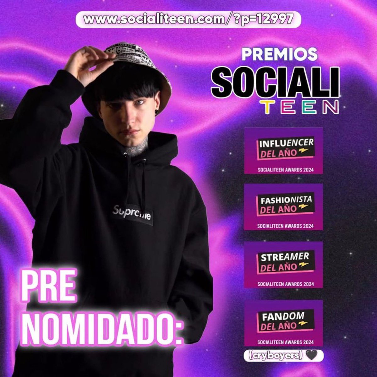 bhopematias's tweet photo. Este fandom se sabe lo de chambear cuando se trata de nuestro fav @xCryboy 

XCRY Fashonista del Año #Socialiteen
XCRY Influencer del Año #Socialiteen
XCRY Fandom del Año #Socialiteen
XCRY Streamer del Año #Socialiteen https://t.co/c716ShcEzt