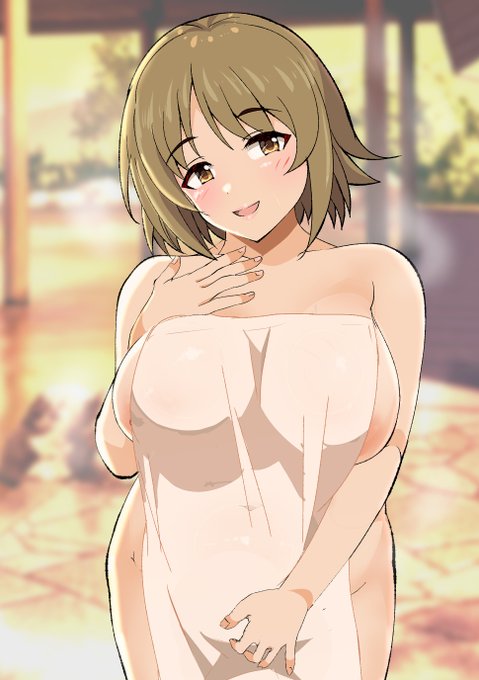 かな子と一緒に温泉 