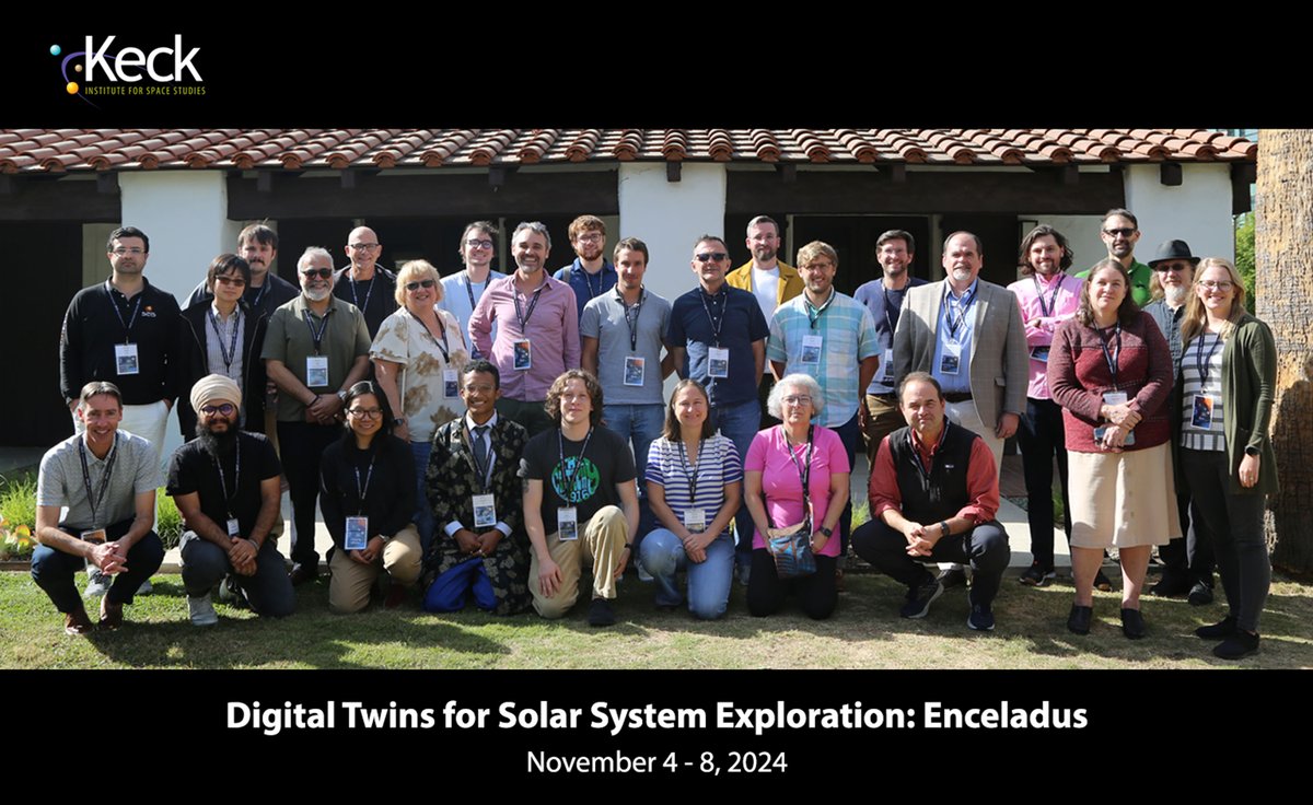 Keck Institute for Space Studies (@kiss_caltech) on Twitter photo Last week we welcomed experts from <a href="/Caltech/">Caltech</a>, <a href="/NASAJPL/">NASA JPL</a>, and beyond to discuss the potential for digital twins in solar system exploration at <a href="/KISS_Caltech/">Keck Institute for Space Studies</a>!
We are already looking forward to the second workshop in May 2025 - learn more on our website:kiss.caltech.edu/programs.html#… Last week we welcomed experts from <a href="/Caltech/">Caltech</a>, <a href="/NASAJPL/">NASA JPL</a>, and beyond to discuss the potential for digital twins in solar system exploration at <a href="/KISS_Caltech/">Keck Institute for Space Studies</a>!
We are already looking forward to the second workshop in May 2025 - learn more on our website:kiss.caltech.edu/programs.html#…