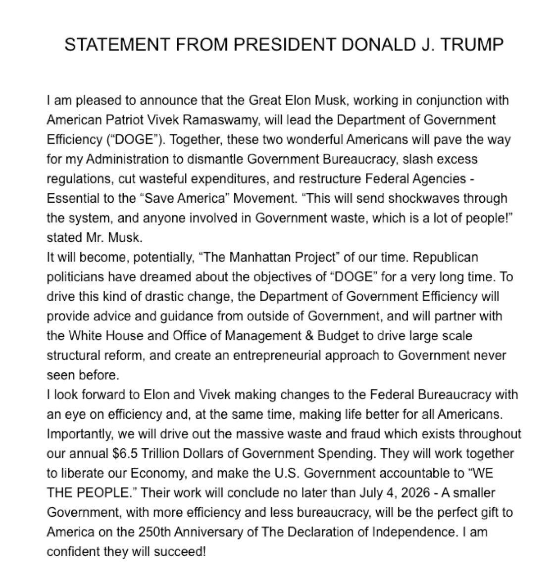 scottmelker's tweet photo. $DOGE

It literally says it right there. 

In the presidential statement. https://t.co/8ybfJBzTfc
