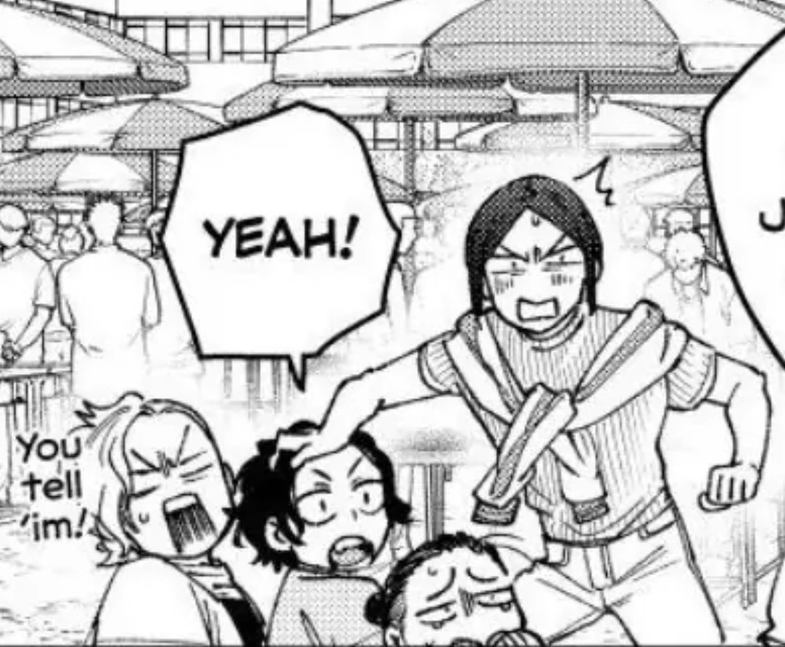 CML_nn's tweet photo. #WB161
Everything is so cutesy funny in this chapter. I can’t-
Inugami, Kanuma, Arima and Kota’s interaction is so wholesome.
Hiiragi and Kaji joking with each other
And help Chouji’s dynamic with the trio’s classmates?? So cool!
Suou don’t think I didn’t notice. Nirei, keep him! https://t.co/fLE4Srj2Pt