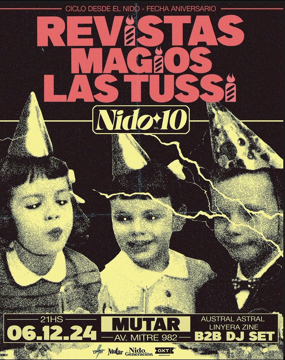 MAGIOS EN MUTAR

despedimos nuestro primer disco el 6/12 junto a <a href="/revistas__/">Revistas</a> y <a href="/LasTussi/">Las tussi</a> 

🎫: aportickets.com/espectaculo/AP…