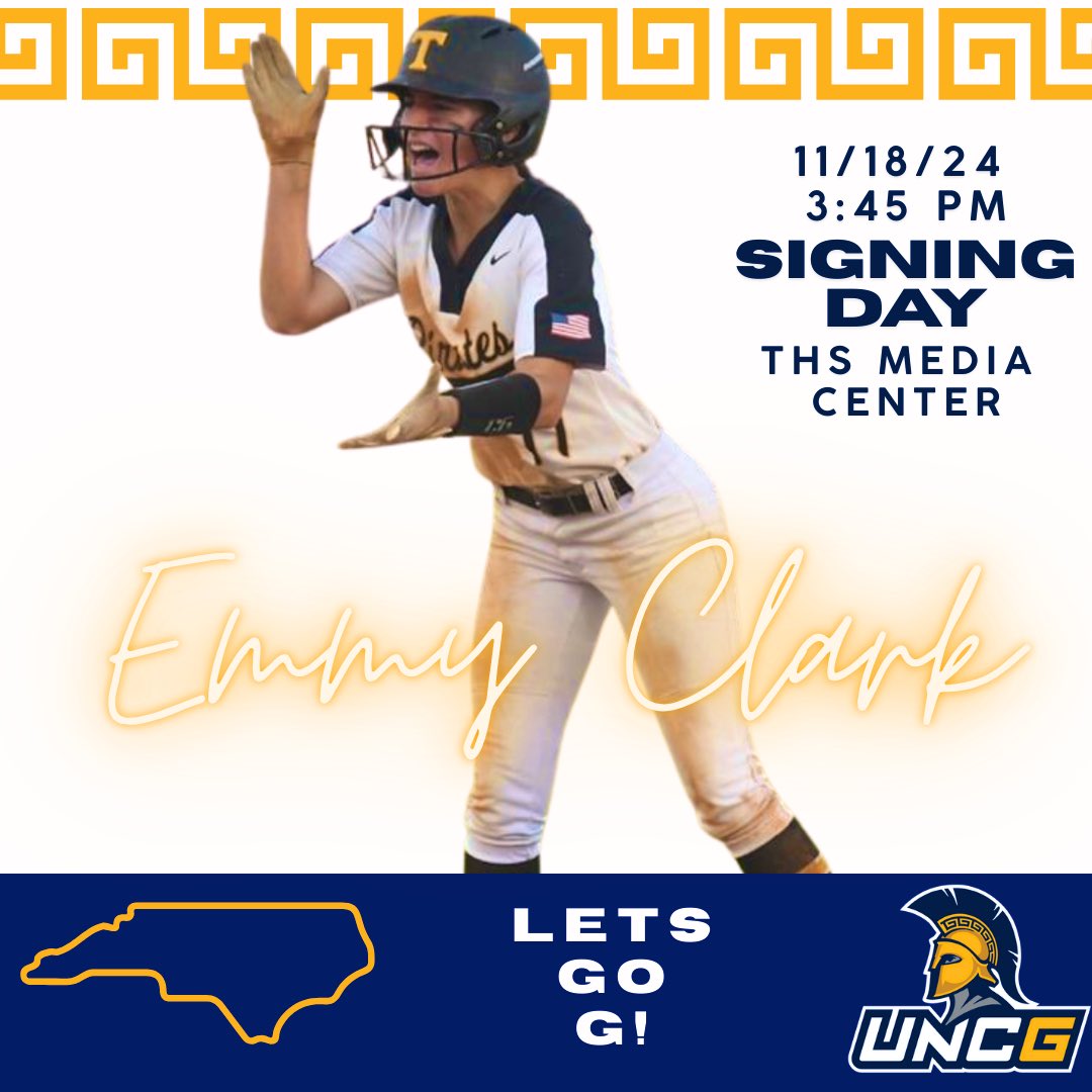 Can’t wait to make it official! 💙💛<a href="/UNCGSoftball/">UNCG Softball</a> <a href="/coachbreneman/">Janelle Breneman</a> @piratesoftball1 #letsgoG