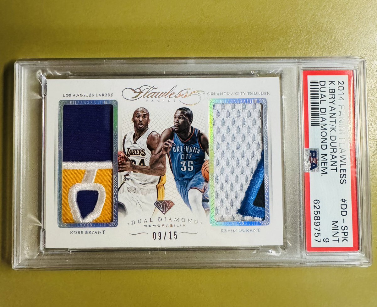 GKSportCards's tweet image. Let’s find these a new home 🤝

Kobe/KD Dual Game Worn Patch /15
$1750 firm 

JSN Immaculate Shoe Laces 1/1
$450 OBO

RT’s and tags greatly appreciated 🤜🤛