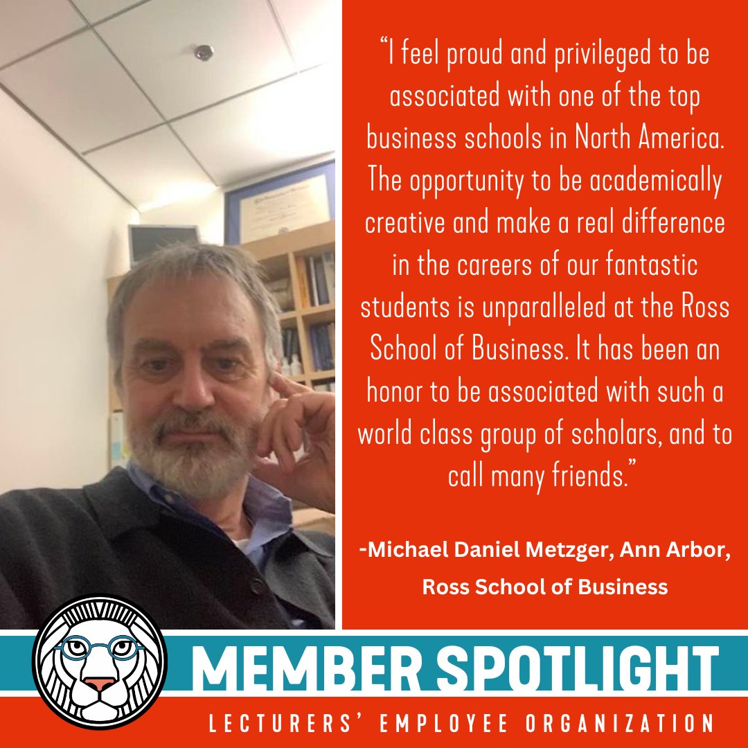 Our October Member Spotlight features Ann Arbor Lecturer Michael Daniel Metzger!

Read more in the full blog post: leounion.org/blog/michaelme…