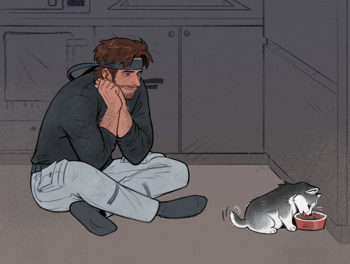 D_Ershebet's tweet photo. #mgs  i should draw David with puppies more often🐶 https://t.co/NnHKRCkW8y