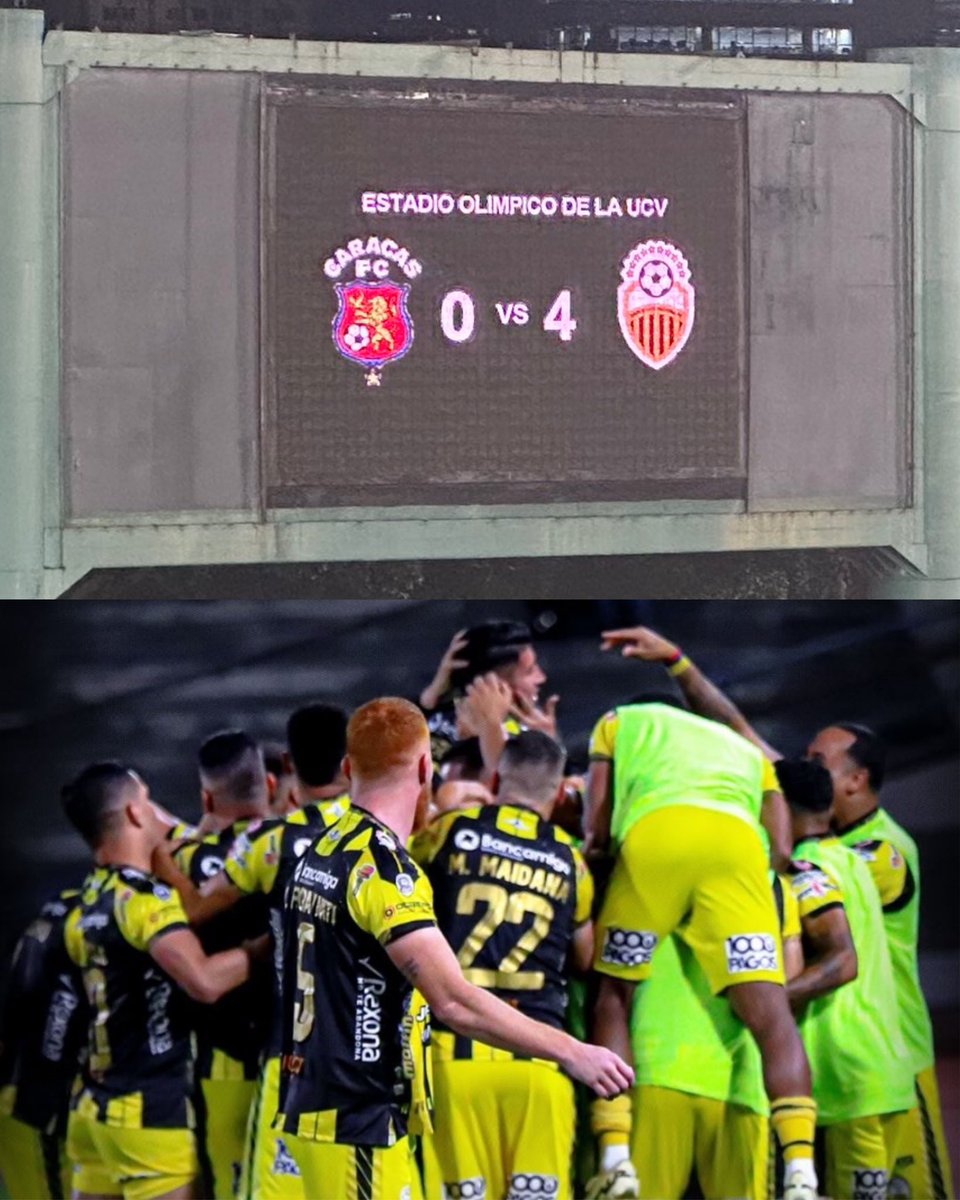 ¡𝗚𝗢𝗟𝗘𝗔𝗗𝗔 𝗛𝗜𝗦𝗧𝗢́𝗥𝗜𝗖𝗔! 😳‼️

Deportivo Táchira superó 0-4 al Caracas FC por la quinta jornada de la Fase Final de la Liga FUTVE.

👀 Por primera vez en la historia, el aurinegro vence a su eterno rival en el Estadio Olímpico de la UCV.