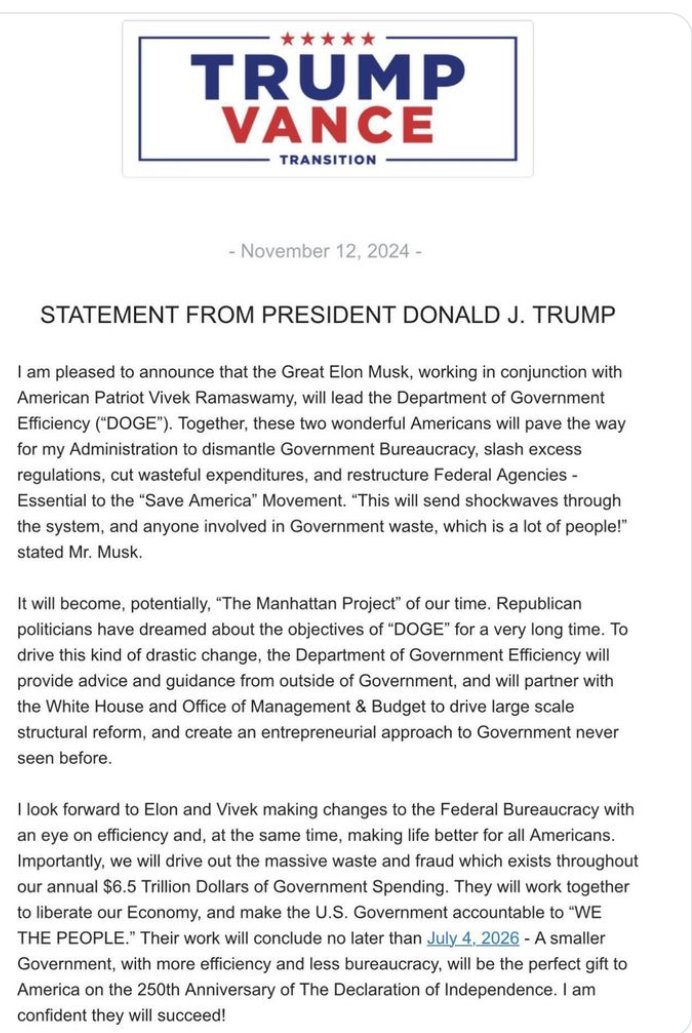 Elon and Vivek, Department of Government Efficiency 😢