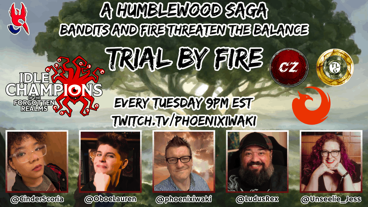 Phoenixiwaki (@phoenixiwaki) on Twitter photo 🚨 LIVE now! Jump in!
Humblewood: Trial by Fire!
▶️ twitch.tv/phoenixiwaki
🎁 Free chest code in chat for <a href="/idlechampions/">Idle Champions</a>
🎁 #DiscountCodes in chat for <a href="/phoenixdice/">Phoenix Dice</a> & CZRPG!
#actualplay #ttrpgfamily #twitch #dnd5e 🚨 LIVE now! Jump in!
Humblewood: Trial by Fire!
▶️ twitch.tv/phoenixiwaki
🎁 Free chest code in chat for <a href="/idlechampions/">Idle Champions</a>
🎁 #DiscountCodes in chat for <a href="/phoenixdice/">Phoenix Dice</a> & CZRPG!
#actualplay #ttrpgfamily #twitch #dnd5e