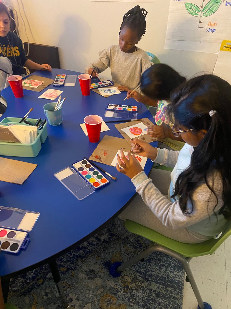 Watercolor club day 💕During wellness time, fourth and fifth grade students can opt to participate in a club! I love getting to know more Stopher Sharks