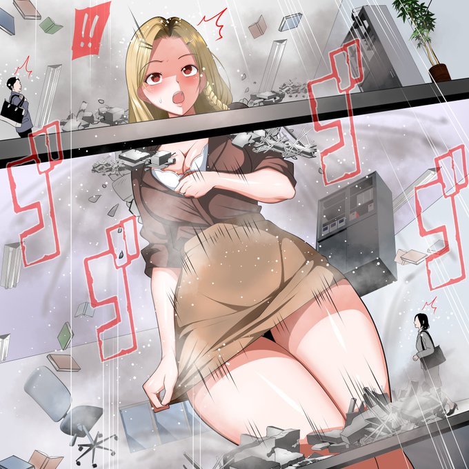 pixivとファンティア更新しました!!巨女はいいぞ!!!!巨大化アプリでどんどん成長!!!! 