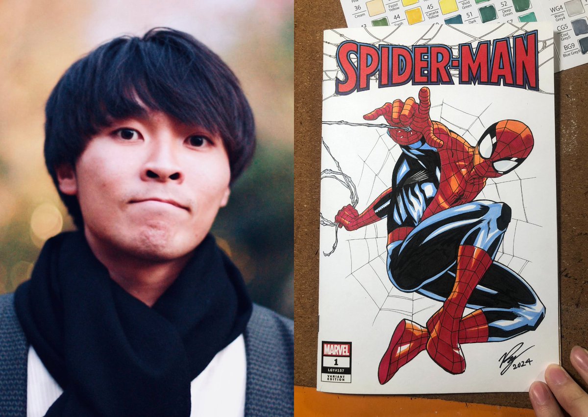 TCC_ArtistAlley's tweet photo. 【#TCC2024 AA exhibitor】 <Ray Fujiwara>
After studying at the Kubert School, which has nurtured many artists, Began his career as a sketch card artist for Marvel Comics and DYNAMITE. Currently working as a penciller and inker for DC Comics sketch cards and indie comics. https://t.co/9Qyx1EBAYF