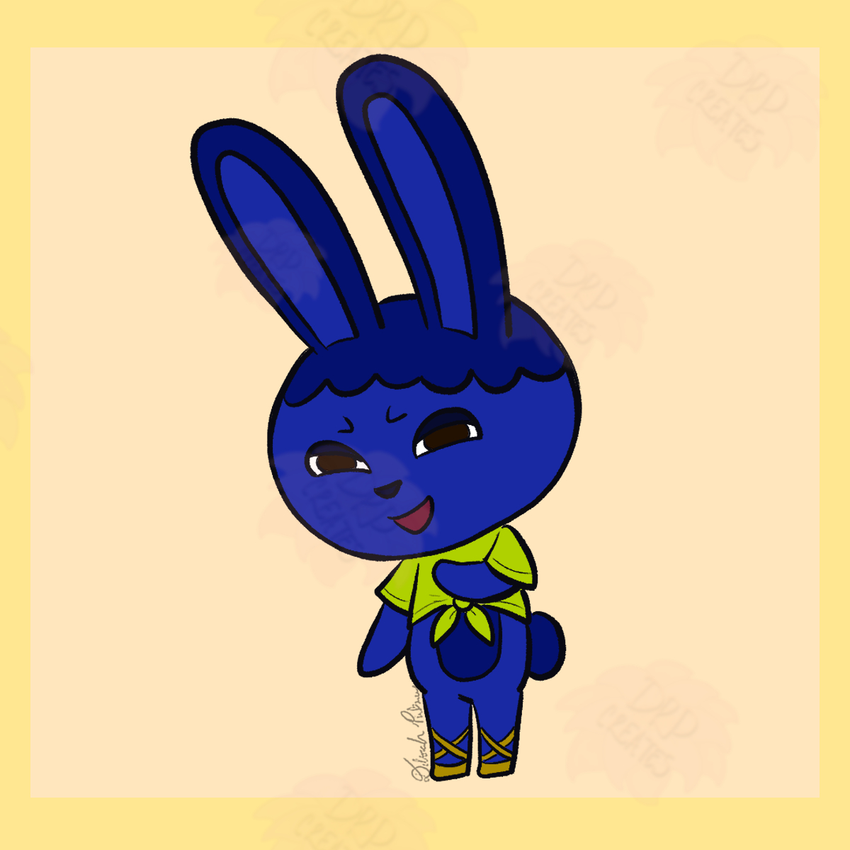 drpcreates's tweet photo. About a month ago, my friend was asking our friend group what animal we thought we'd be in animal crossing. She mentioned she thought it would be cool to commission someone to draw us as villagers. As the resident artist, I volunteered as tribute. This has been a fun exercise 1/2 https://t.co/sID9D5fSTy
