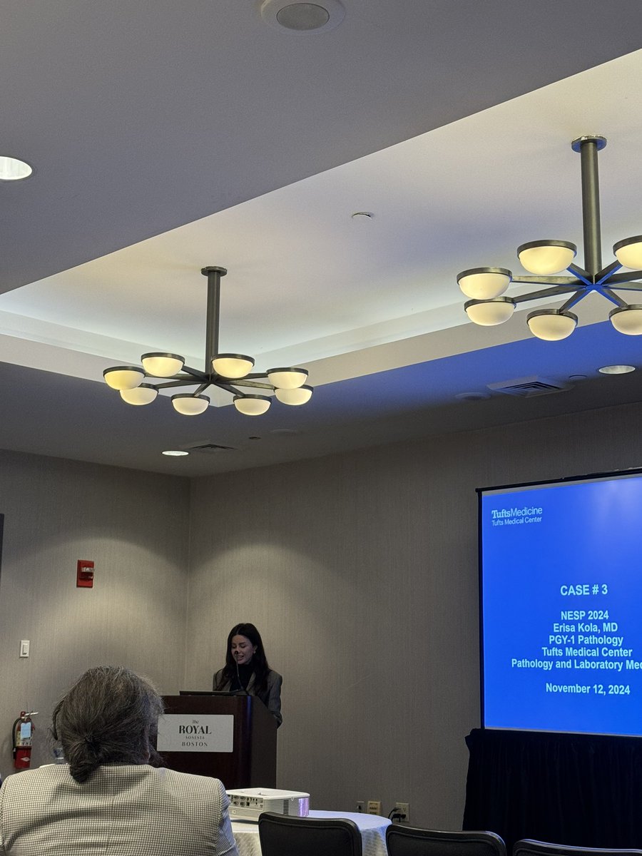 NPathRes's tweet image. Our residents Drs. Kola, Sarraj and Mohammed presenting interesting cases at New England Society of Pathology @TuftsMCPathRes