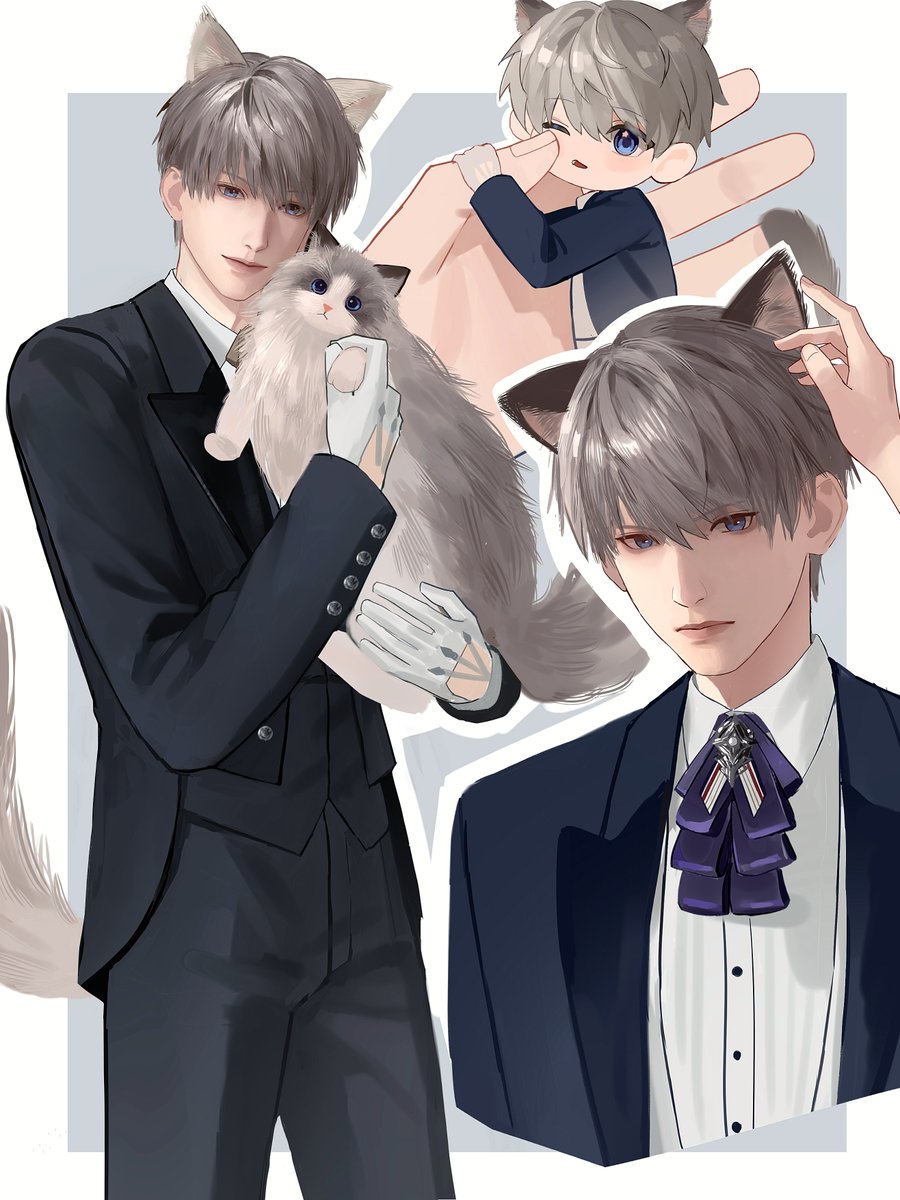 wanmangxin's tweet photo. 🐱
#恋与深空 #沈星回 #LoveandDeepspace #Xavier #恋と深空 #セイヤ https://t.co/QSigc0lxXh