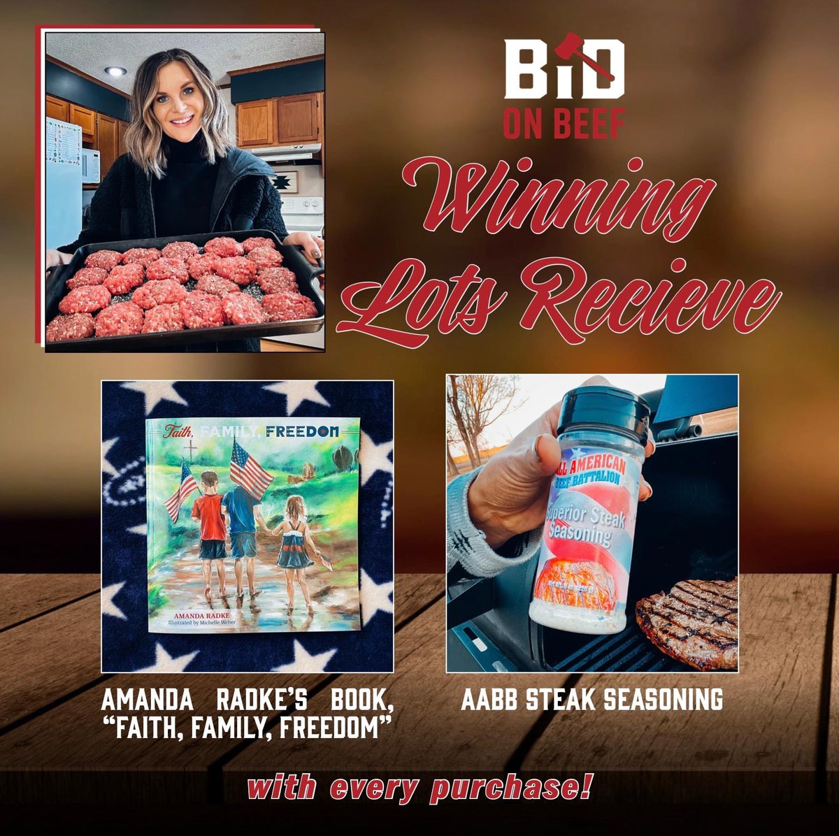 RadkeAmanda's tweet image. EARLY ACCESS to the Radke Land &amp;amp; Cattle BATTALION BEEF Auction Starts Now!

All-American Angus Beef raised in the heart of South Dakota!

ONE DAY ONLY! Bid here: bidonbeef.com/auctions/upcom… 

#Angus #Beef #AngusBeef #USABeef #CookingAtHome #Grilling #SupportLocal #ShopSmall