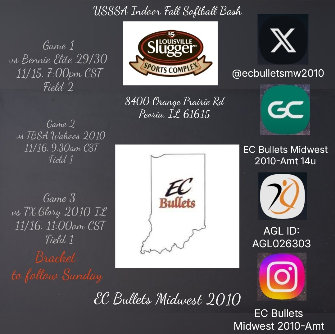 We will be in Peoria, IL at the Louisville Slugger dome this weekend!