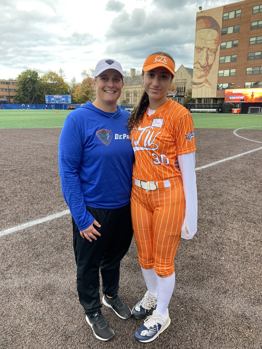 I had a great time at the DePaul camp this past Sunday! I learned a lot from all the coaches &amp; players! Thanks Coach Sutcliffe for the tips on improving my change up! <a href="/lizjagielski/">Elizabeth Jagielski</a> <a href="/sut24/">Chris Sutcliffe</a> <a href="/Abbers410/">Abby Ramirez</a> @CTW08DD
