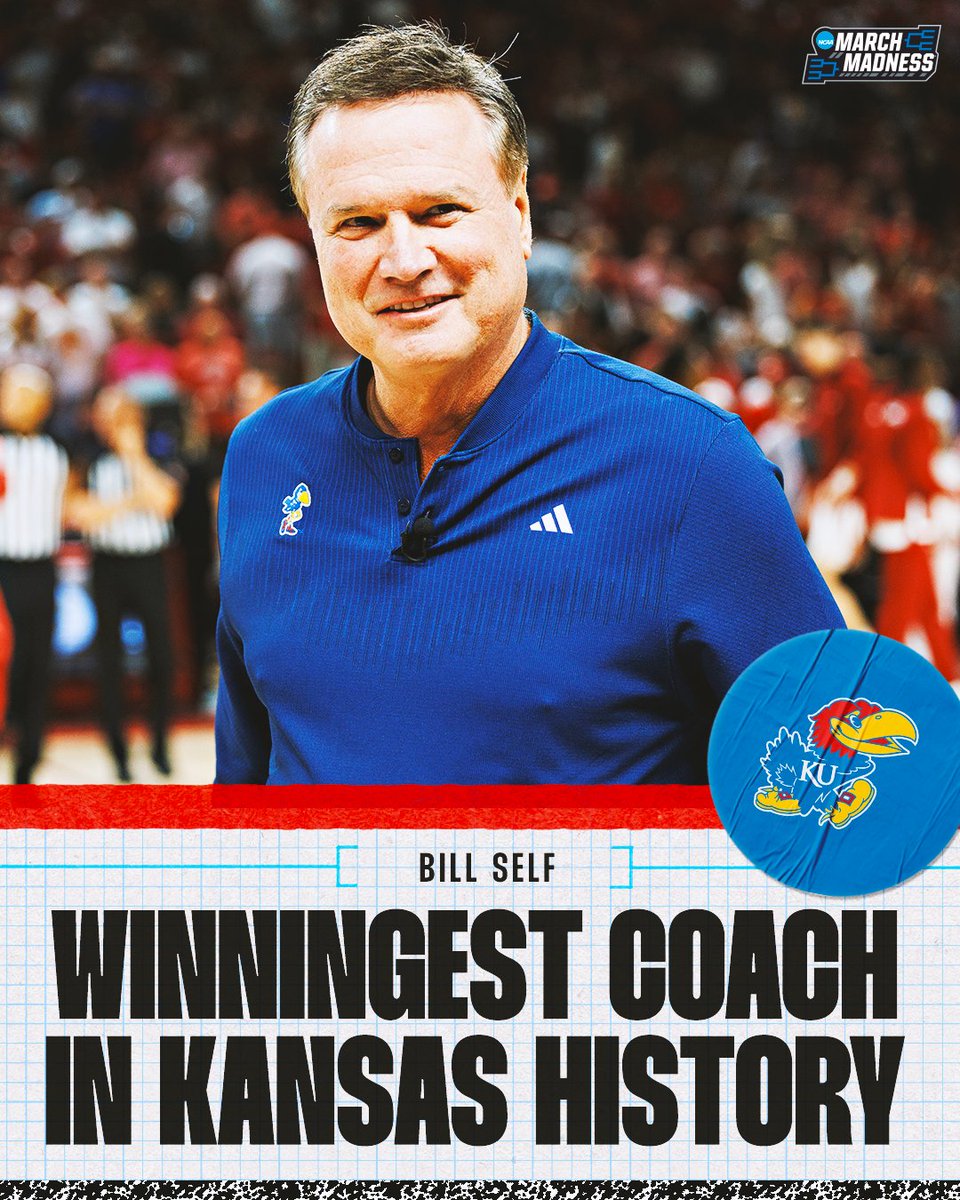MarchMadnessMBB's tweet photo. Yet another milestone in a legendary career 🙌

Congratulations Bill Self 👏 https://t.co/xsbQBKyb82