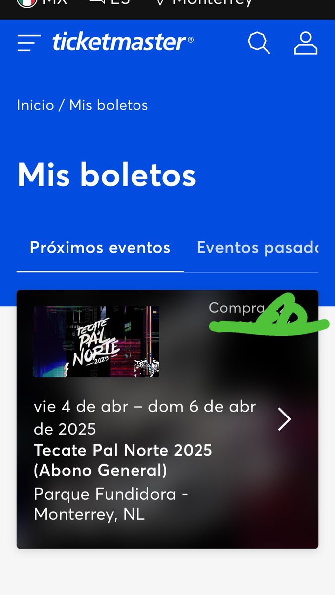 carolin2299's tweet photo. Hola, vendo dos boletos (son abono general) para el Tecate PAL norte 2025 
En el precio que me salieron $6,000 cada uno. No podré ir al final 🥺😭 #palnorte #vendo #boletospalnorte #tecatepalnorte2025 https://t.co/rL52hVnsBg