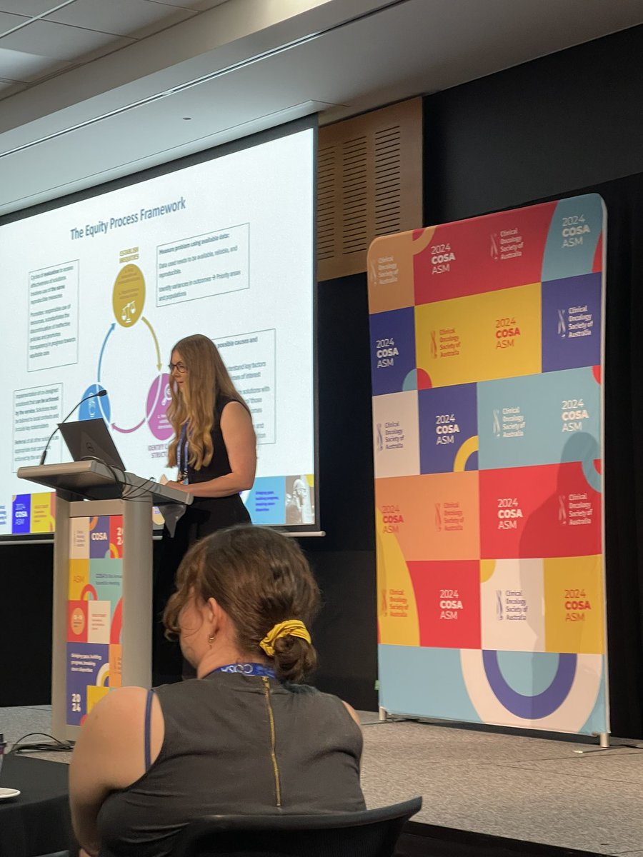 DrSkyeMarshall's tweet image. @BrighidScanlon presents the Health Equity Framework at #COSA2024: A big picture support to help health services to operationalise health equity principals.