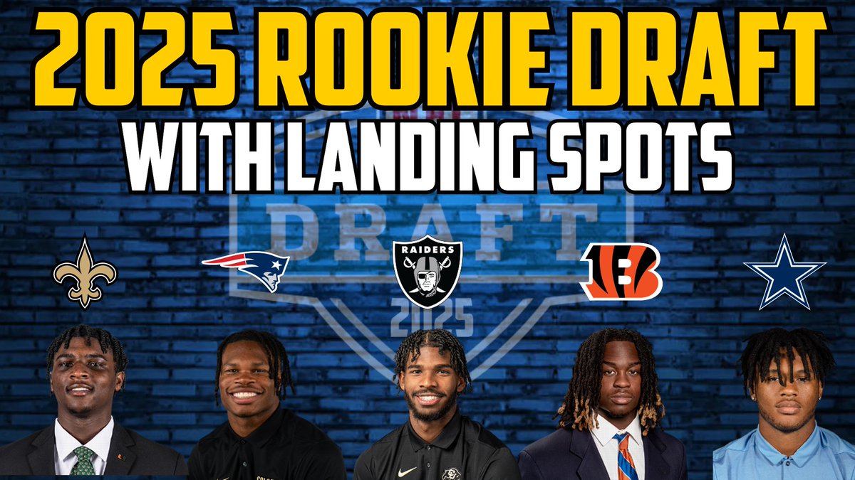 Brandon Lejeune (@devydeepdive) on Twitter photo 🆕 ROOKIE MOCK - WITH LANDING SPOTS 🆕
<a href="/allpurposescout/">Jason DiRienzo</a> and I only do Rookie Mocks with Landing Spots. Where did your favorite rookies land and what round were they drafted?
Watch & Subscribe 💥
youtu.be/1IywqsX4nRY 🆕 ROOKIE MOCK - WITH LANDING SPOTS 🆕
<a href="/allpurposescout/">Jason DiRienzo</a> and I only do Rookie Mocks with Landing Spots. Where did your favorite rookies land and what round were they drafted?
Watch & Subscribe 💥
youtu.be/1IywqsX4nRY