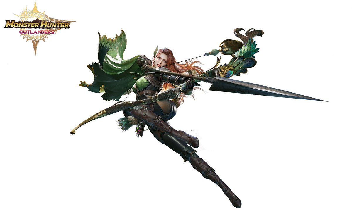 MHKogath's tweet photo. Official Bow equipment render from #MonsterHunter Outlanders https://t.co/vlyxop13UU