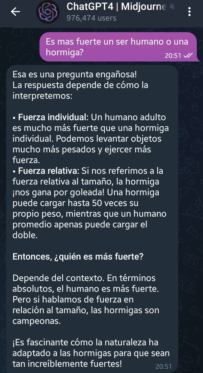 What 😐? "Nos gana"? Desde cuando la IA se autopersibe humana??