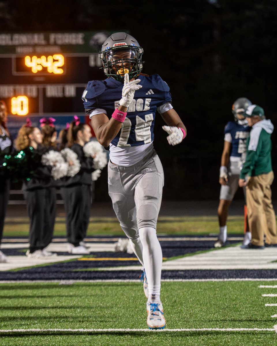 Regular Season Highlight Tape
Defensive film at safety and nickel
25 Total Tackles
14 Solo Tackles
4 Pbu’s
2 Forced Fumbles
2 Tfl’s
hudl.com/v/2QkZX4 <a href="/InfoForge/">Colonial Forge Football</a> <a href="/LabBigtime/">Bigtime Transformation Lab</a>