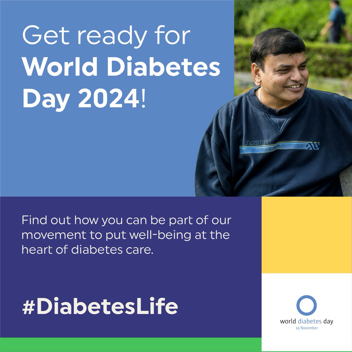 Get ready for World Diabetes Day on 14 November 2024! For the 537 million people worldwide living with diabetes, everyday life can be a struggle. Let's look beyond blood sugar for a better diabetes life. #WDD2024 #DiabetesLife  #DiabetesSupport #MentalHealthDiabetes 🩸💉