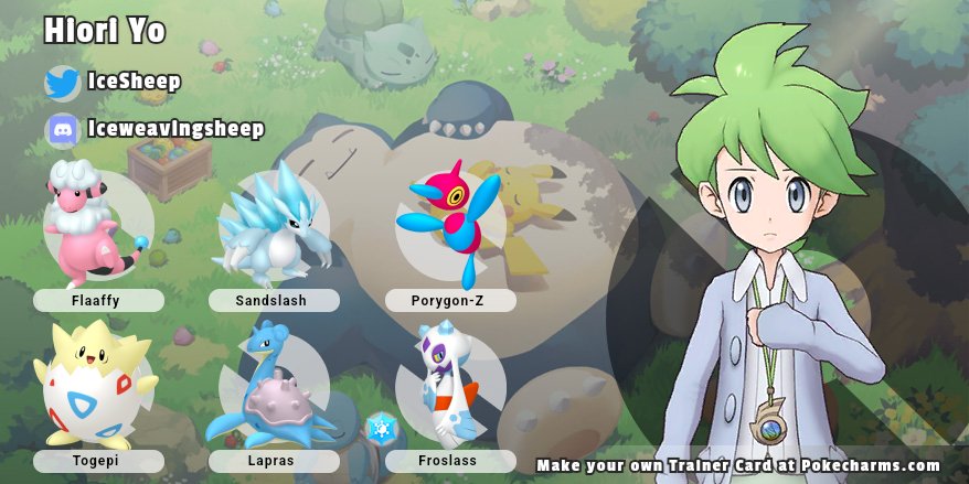 Sedium2's tweet image. Hey @akiangelsolos, guess who has finished making Hiori's Pkmn team?