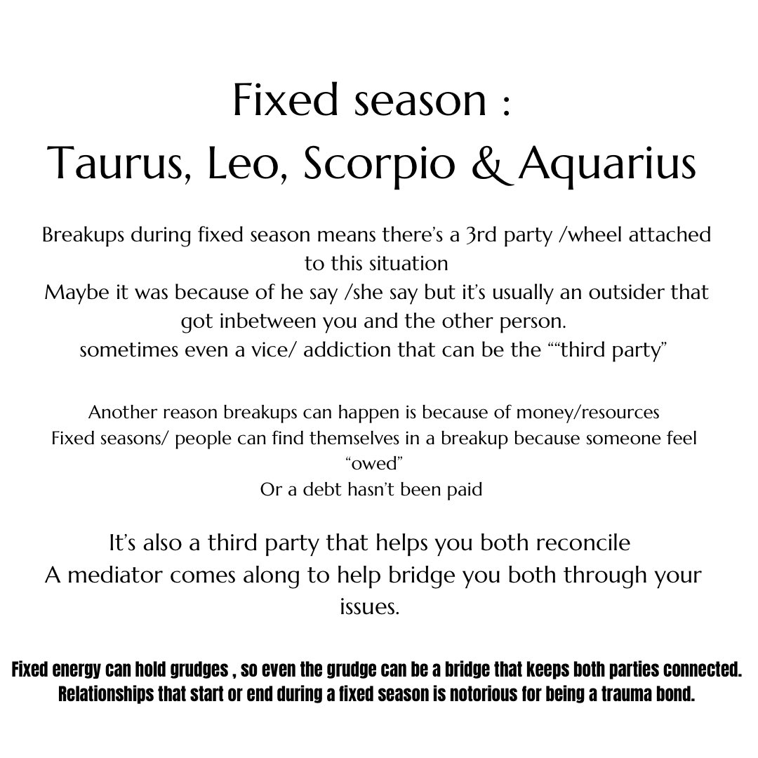 UmiJenevieve's tweet image. Check your breakup to make up dates 
#fixed #mutable #cardinal 
#aquarius #scorpio #leo #taurus 
#gemini #sagittarius #pisces #virgo
#aries #cancer #libra #Capricorn