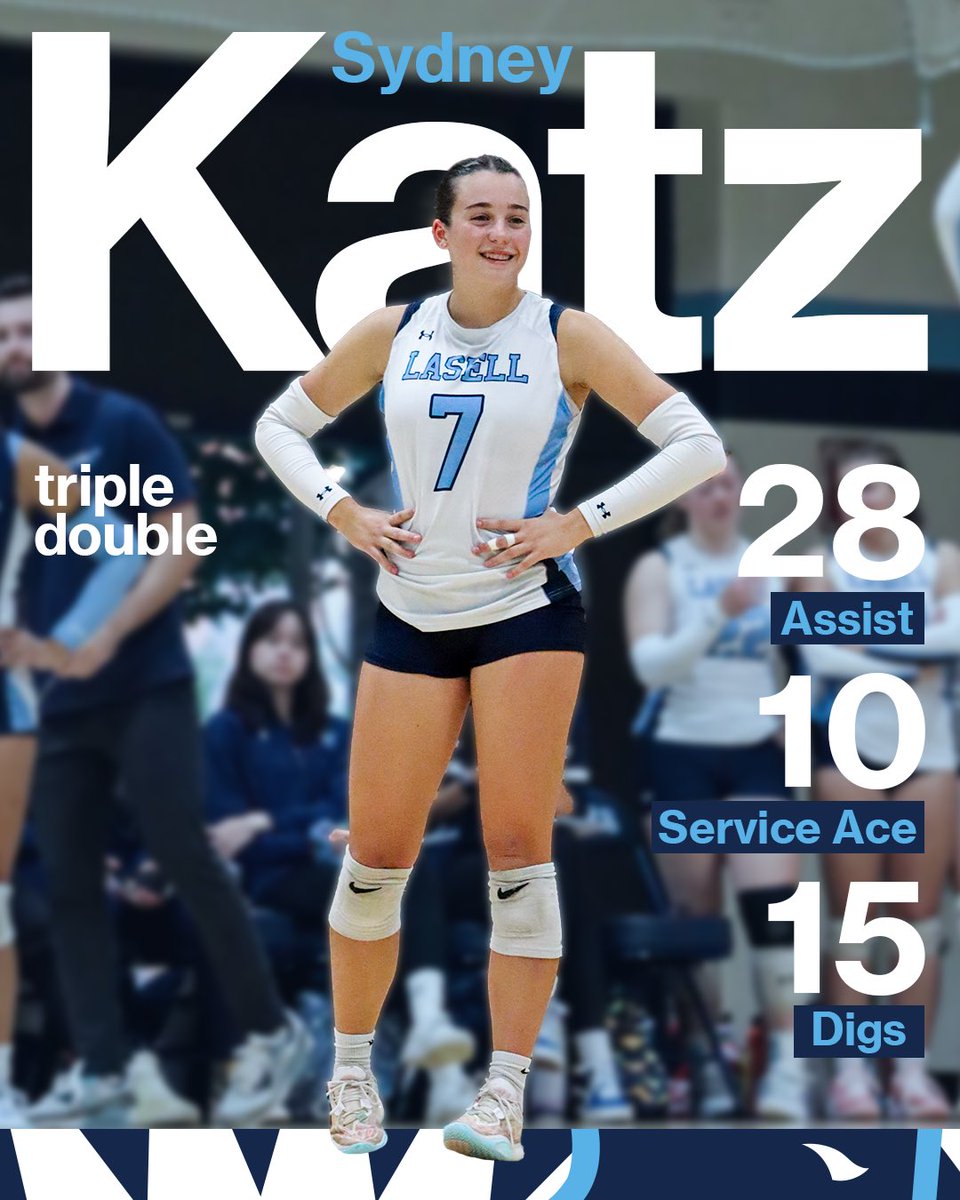 Lasell University Athletics (@lasellathletics) on Twitter photo Sweeping to the Semifinals 🏐🧹 <a href="/lasellwvb/">Lasell University Women's Volleyball</a>
Sydney Katz TRIPLE DOUBLE in the dominant opening round win👏 Sweeping to the Semifinals 🏐🧹 <a href="/lasellwvb/">Lasell University Women's Volleyball</a>
Sydney Katz TRIPLE DOUBLE in the dominant opening round win👏
